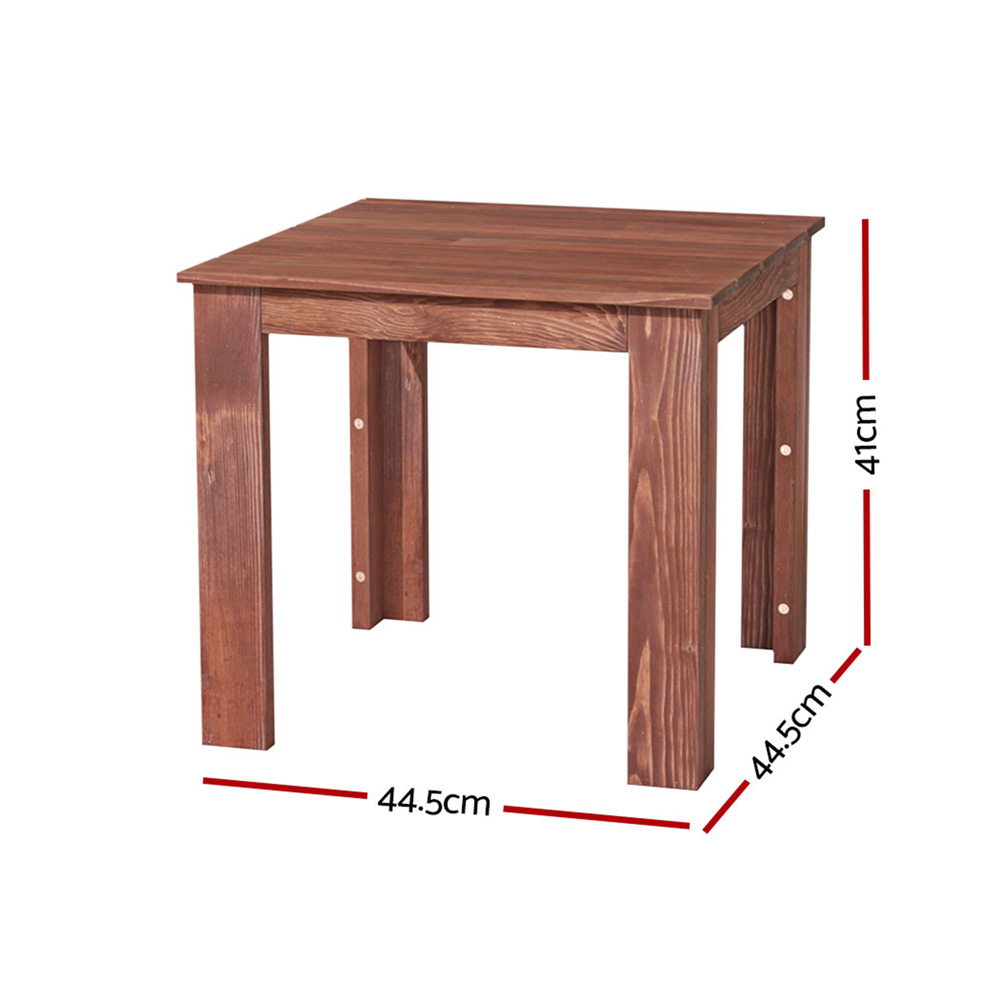 Gardeon Wooden Side Table Desk for Camping Brown view 2