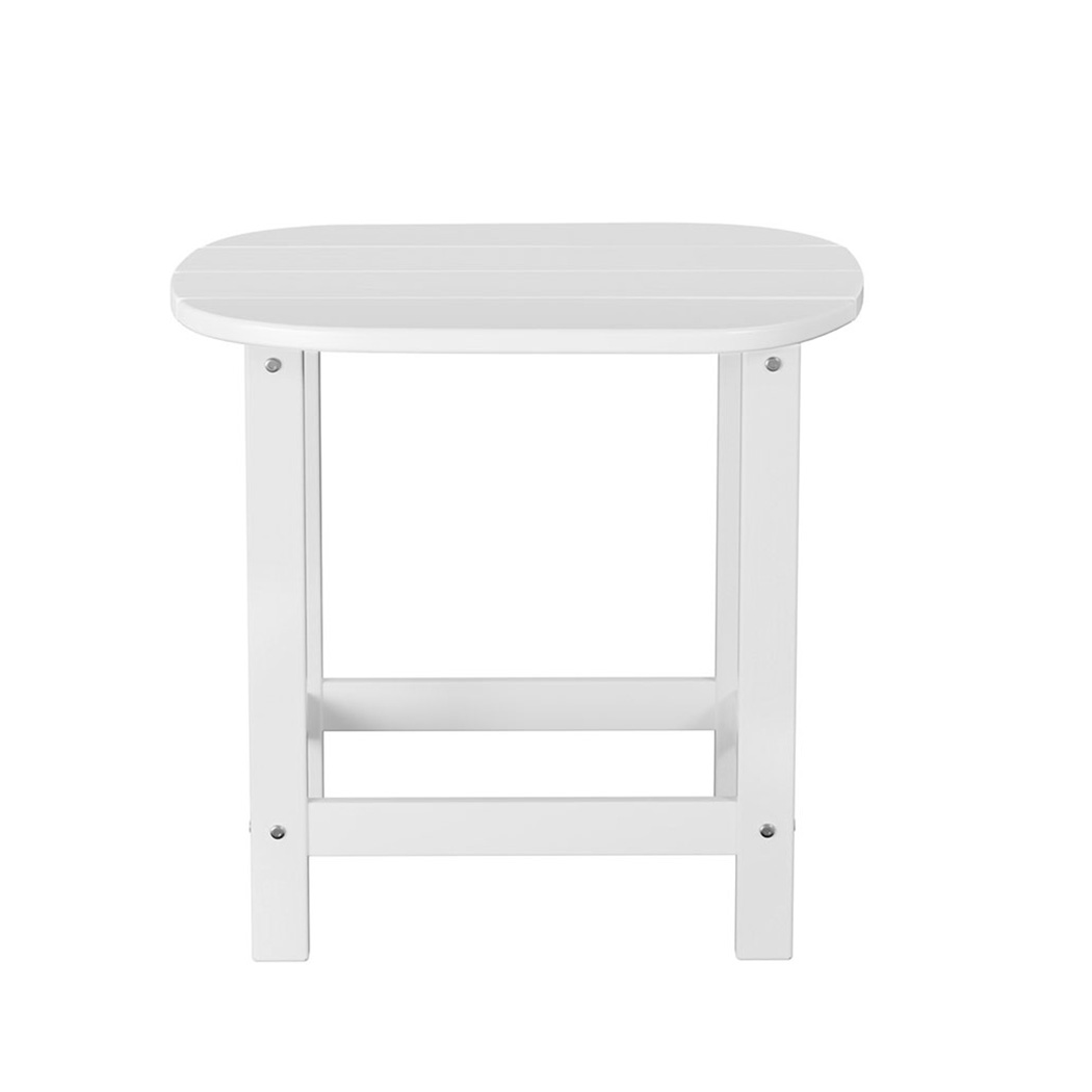 Gardeon HDPE Coffee Side Table White view 3