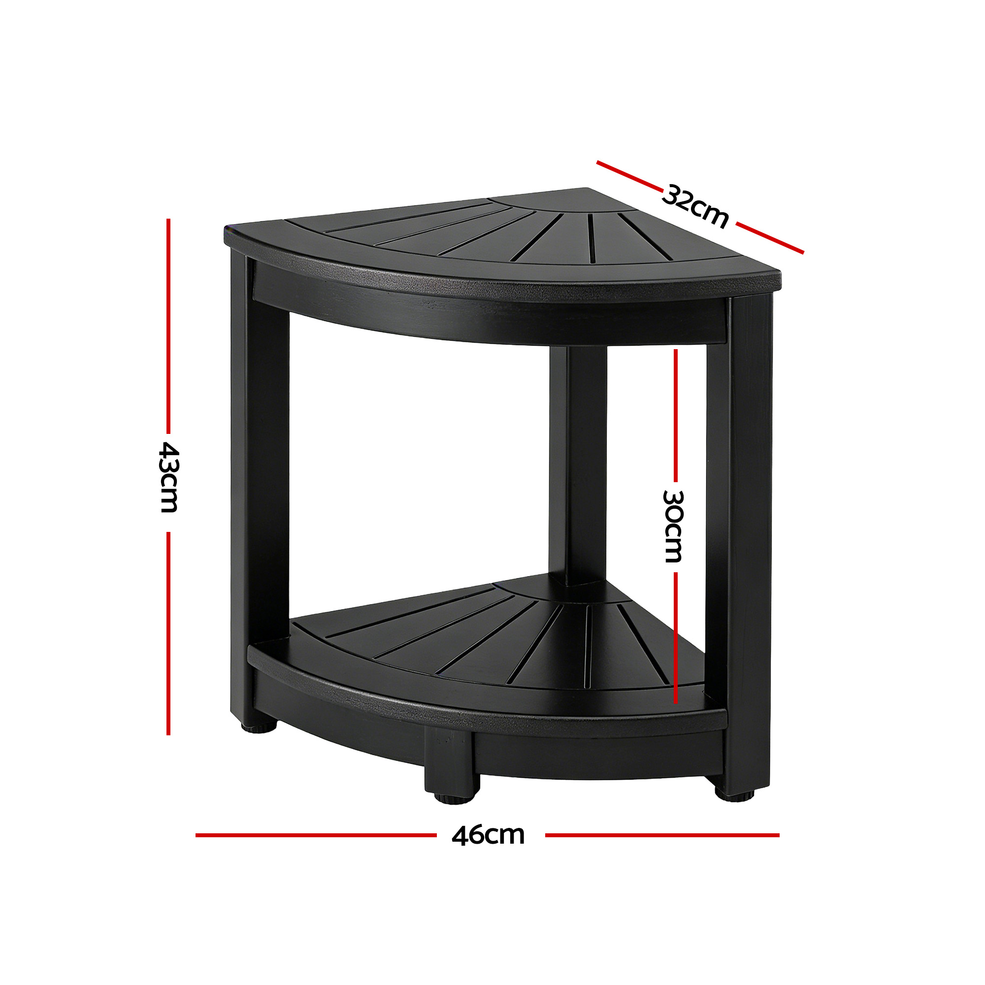 Gardeon HDPE Coffee Side Table with Storage Shelf view 2
