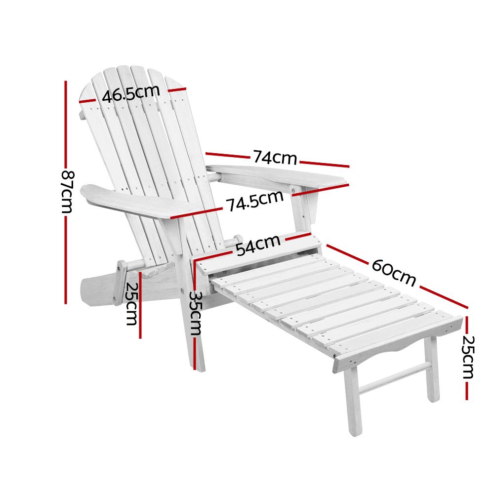 Gardeon 2 Piece Wood Foldable Sun Lounge Chairs view 2