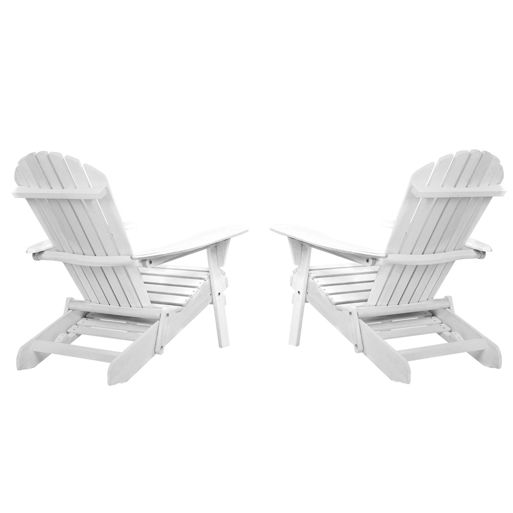Gardeon 2 Piece Wood Foldable Sun Lounge Chairs view 3