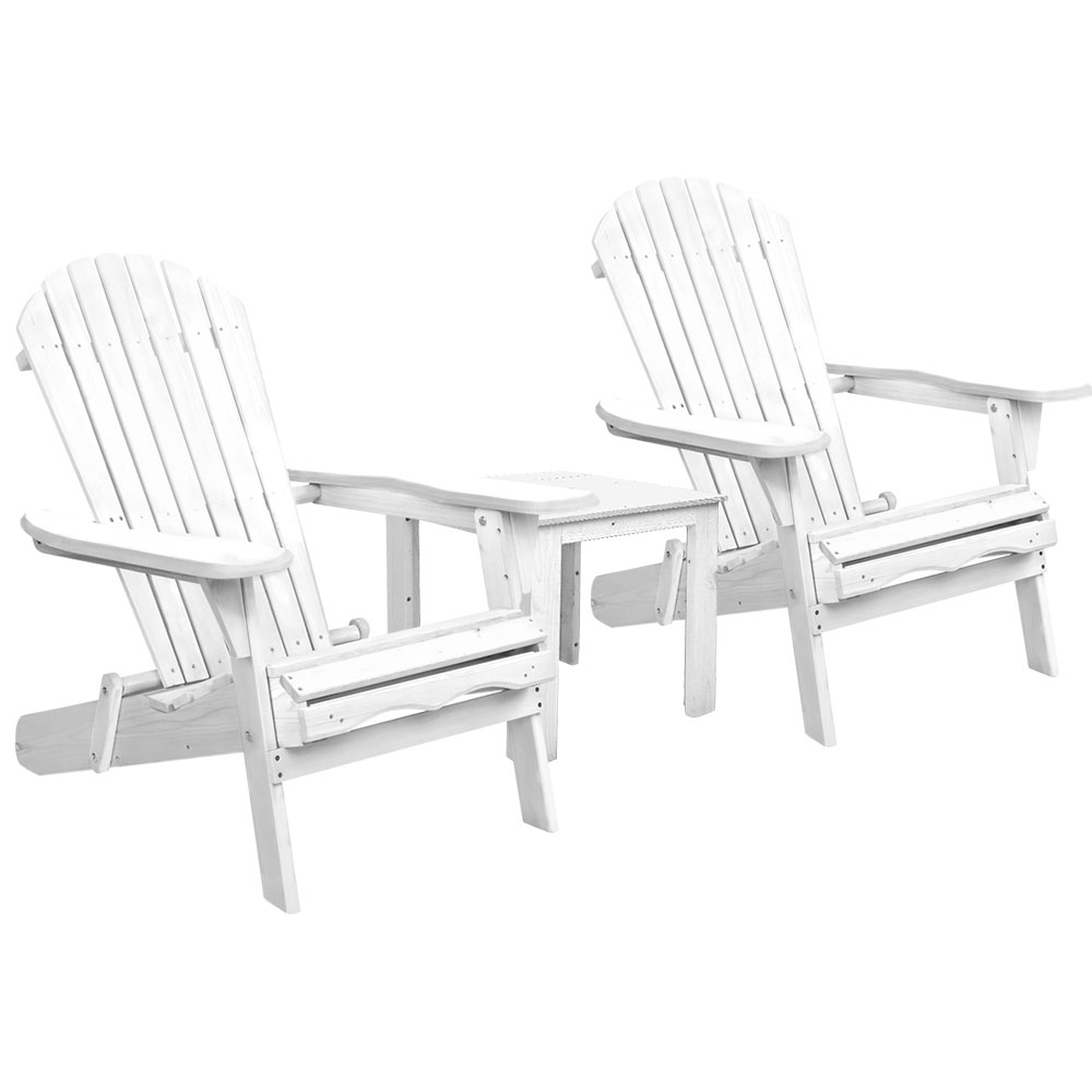 Gardeon 3 Piece Foldable Wooden Table and Chairs