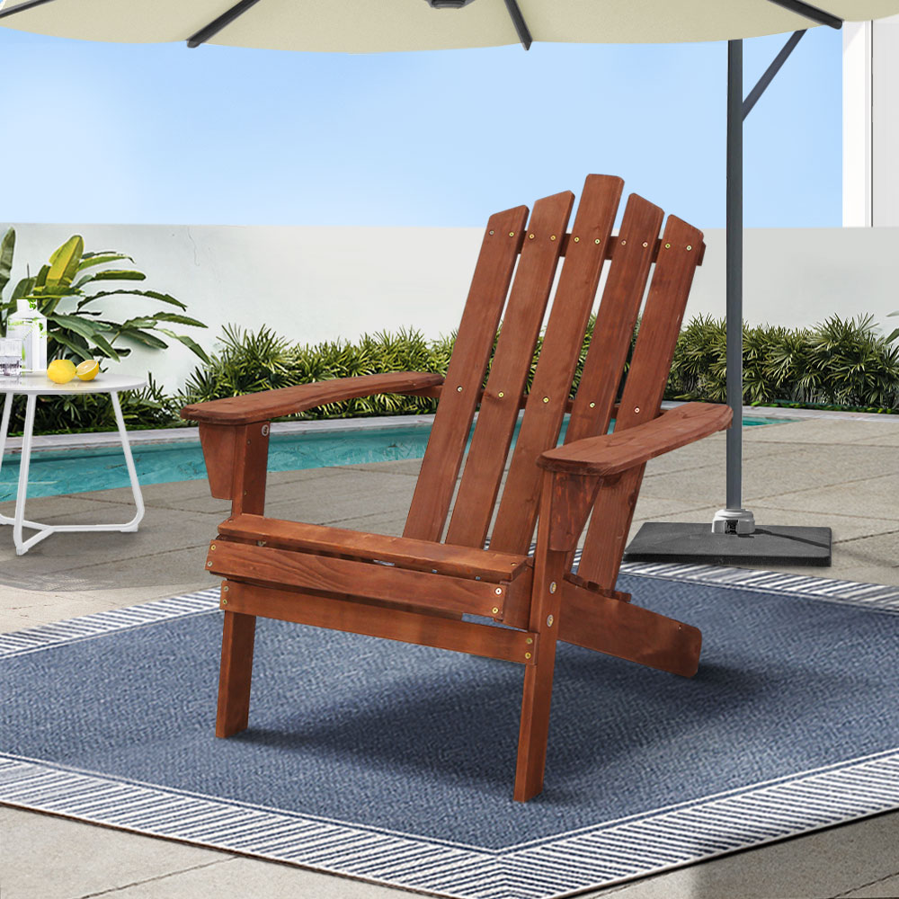 Gardeon Wooden Adirondack Beach Chair Outdoor Patio