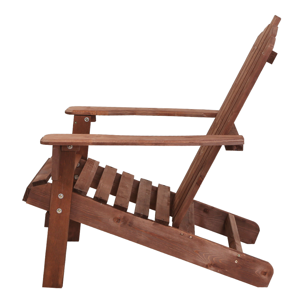 Gardeon 3 Piece Wooden Adirondack Table and Chairs view 4