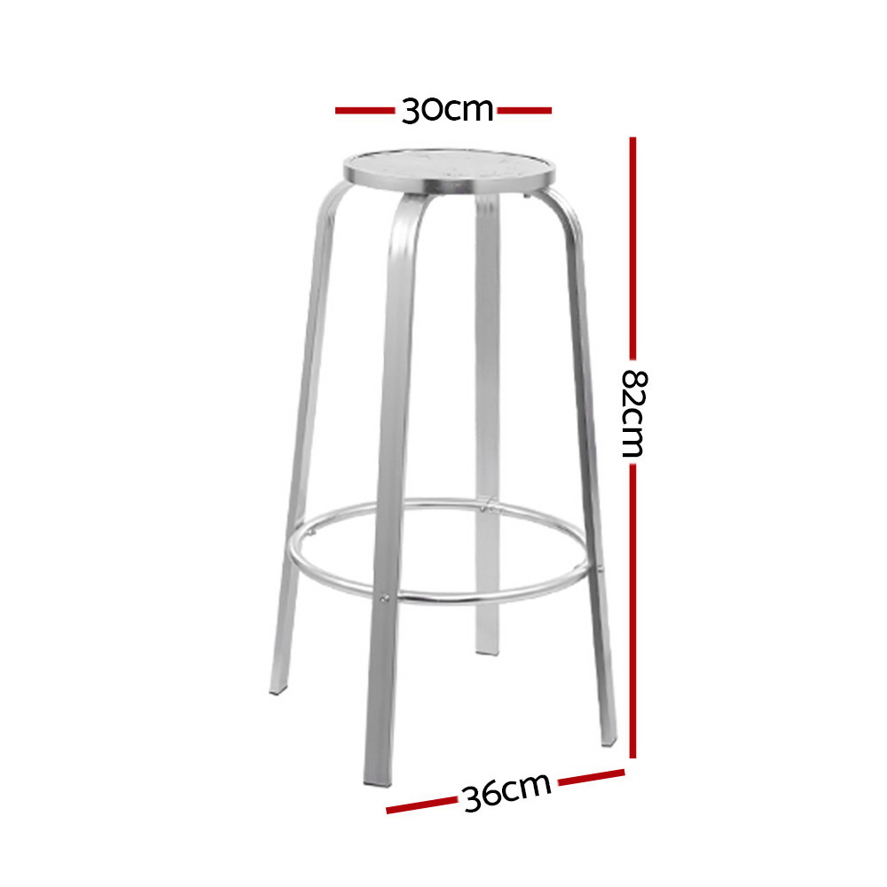 Gardeon 2 Piece Aluminium Outdoor Bar Stools view 2