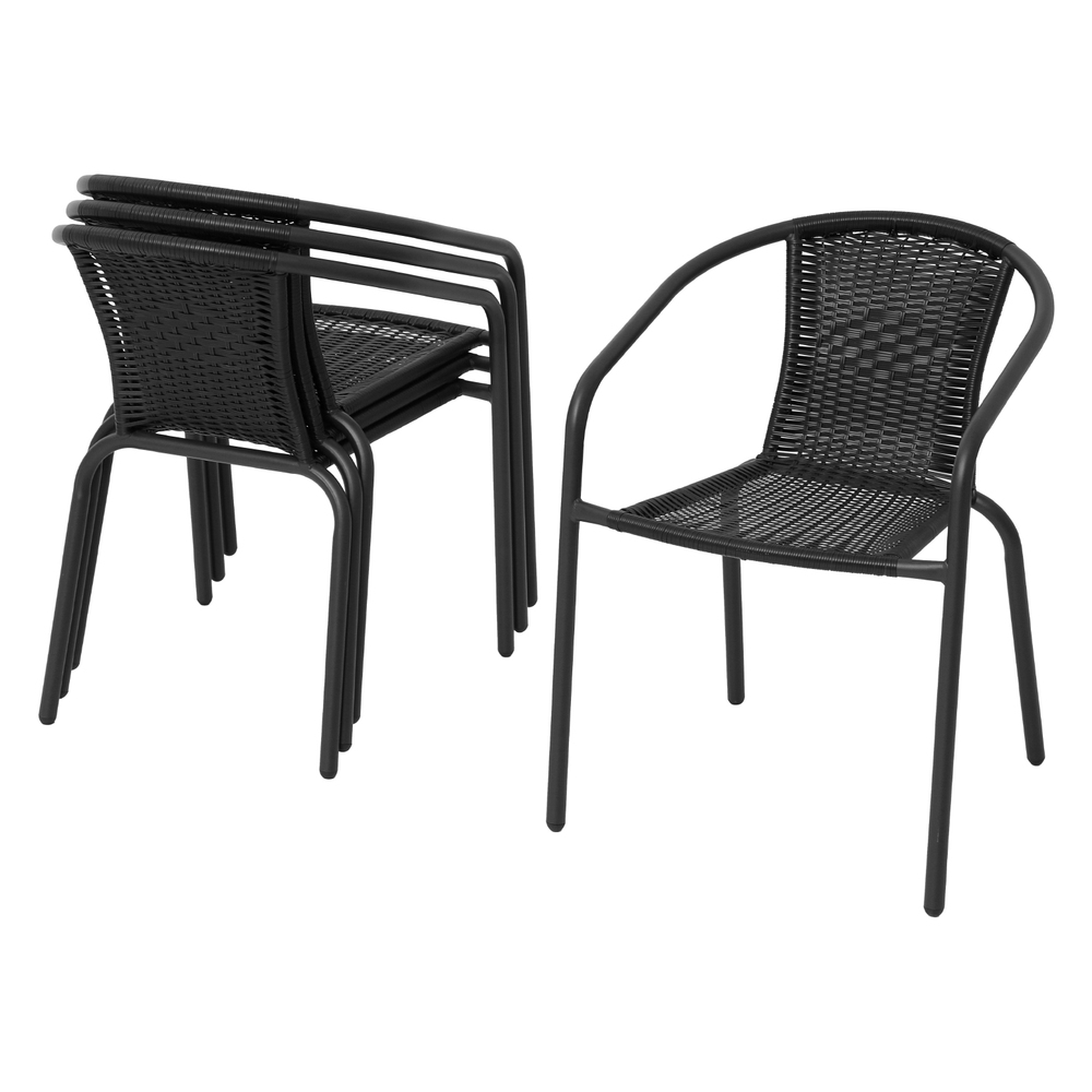 Gardeon 5-Piece Steel Dining Set Stackable view 4