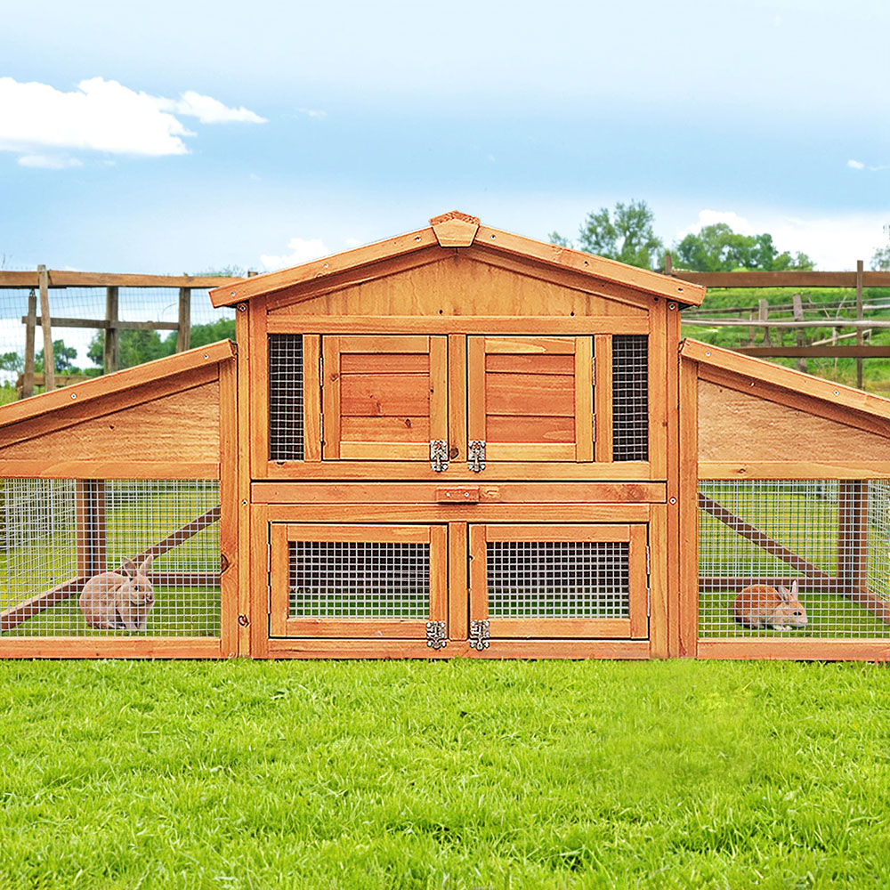 i.Pet Rabbit Hutch 169cm Wooden Water-Repellent Design