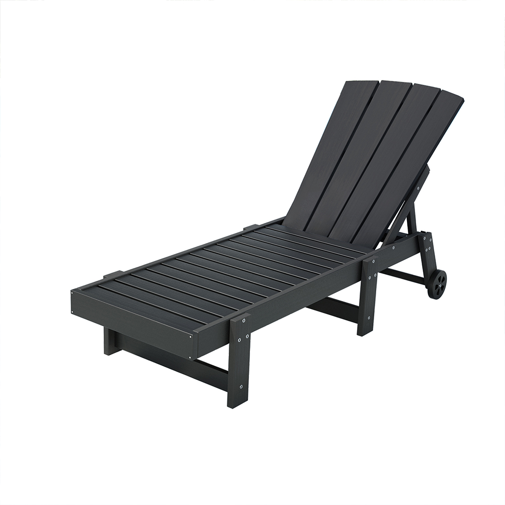 Gardeon Sun Lounge HDPE Adirondack Beach Chair with Wheels