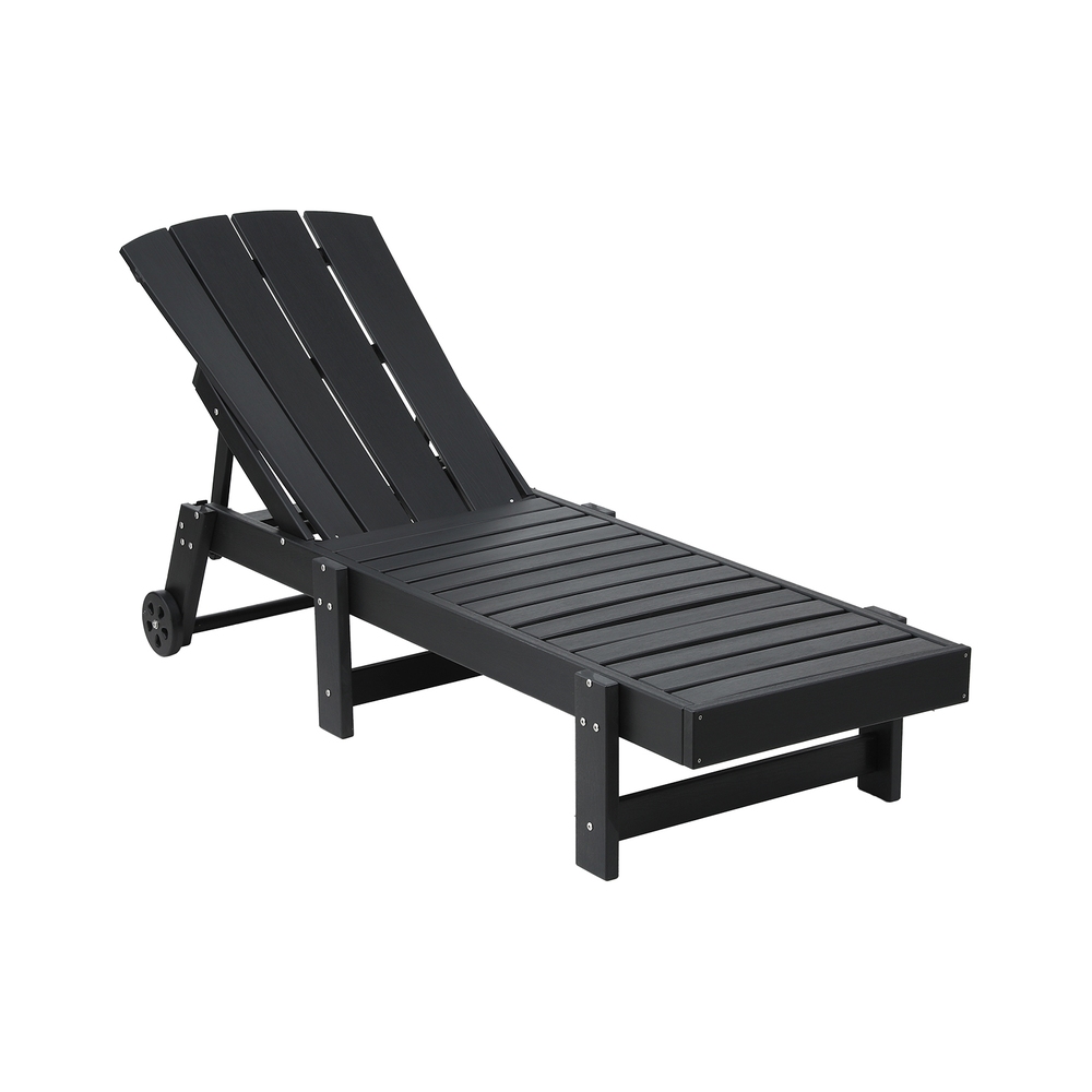 Gardeon Sun Lounge HDPE Adirondack Beach Chair with Wheels view 3