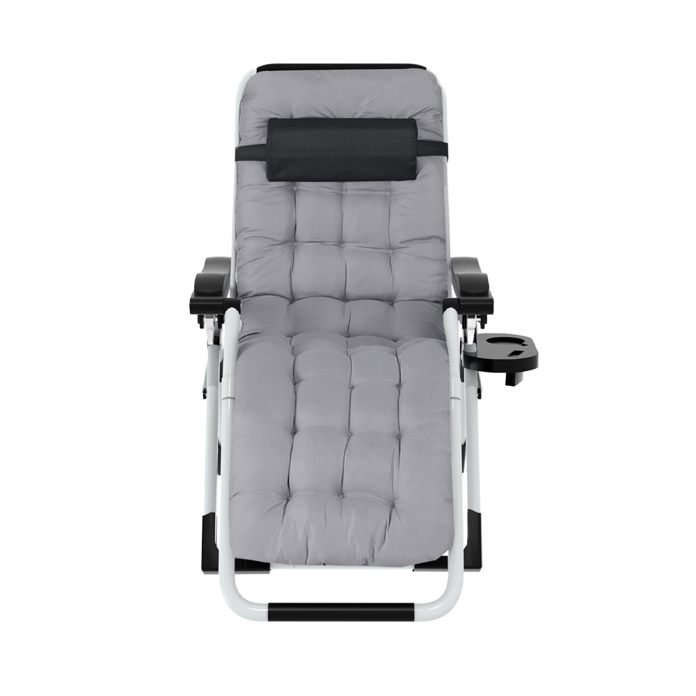 Gardeon Sun Lounge Folding Zero Gravity Camping Chair view 3