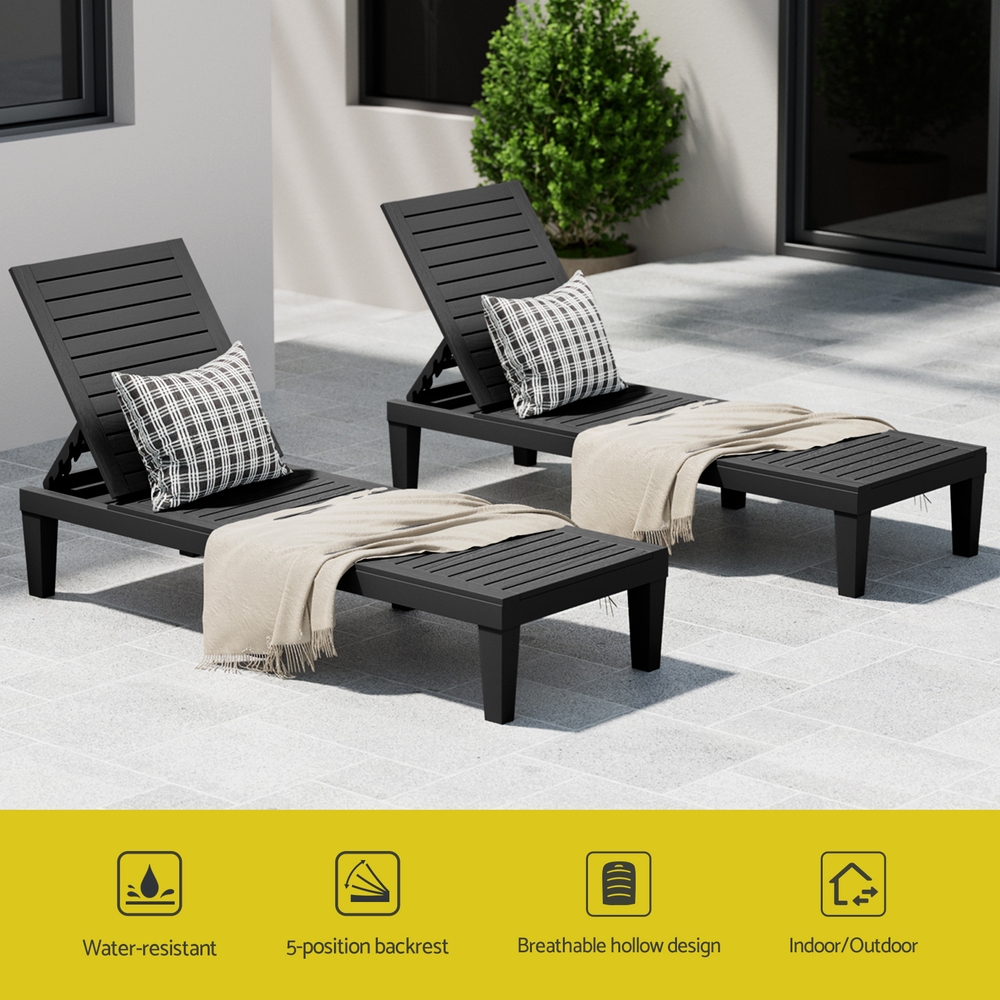 Gardeon Sun Lounge 5-Position Recliner PP Lightweight view 4