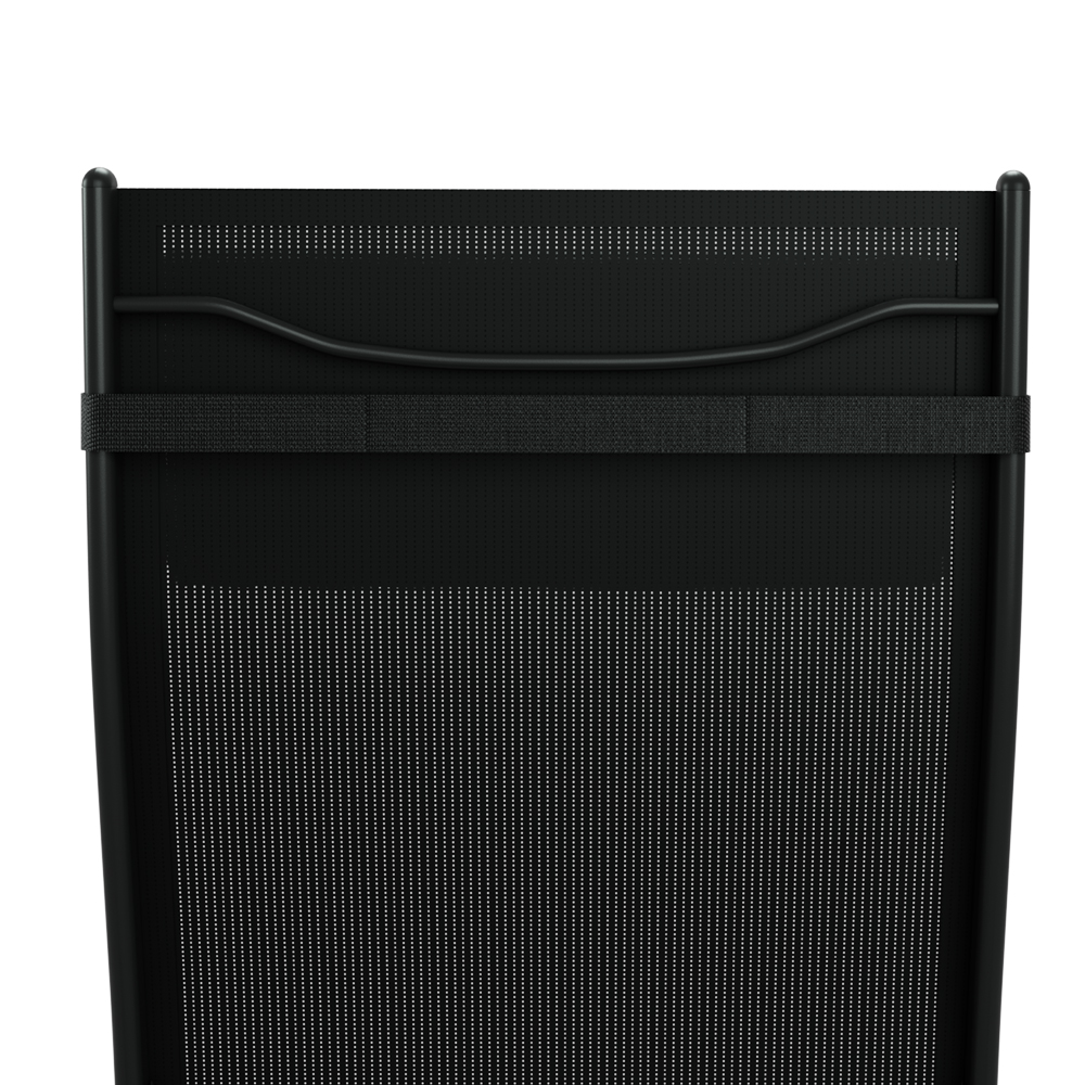 Gardeon 3PC Steel Sun Lounge Set Adjustable Black view 4