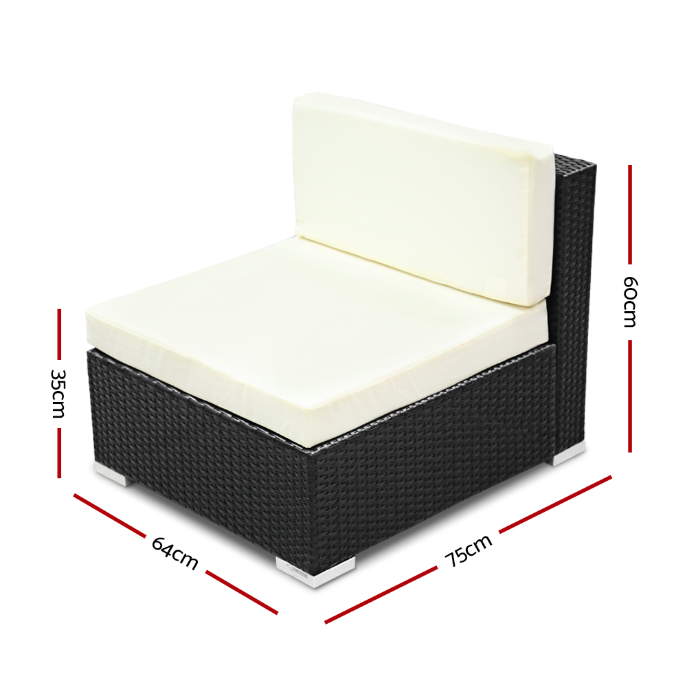 Gardeon 2 Piece Wicker Rattan Sofa Set view 2