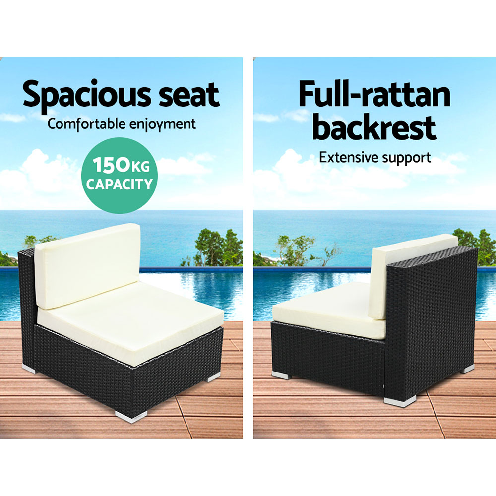 Gardeon 2 Piece Wicker Rattan Sofa Set view 5