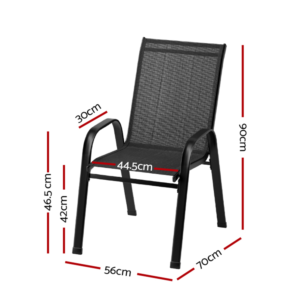 Gardeon Stackable Dining Chairs Multiple Colours view 2