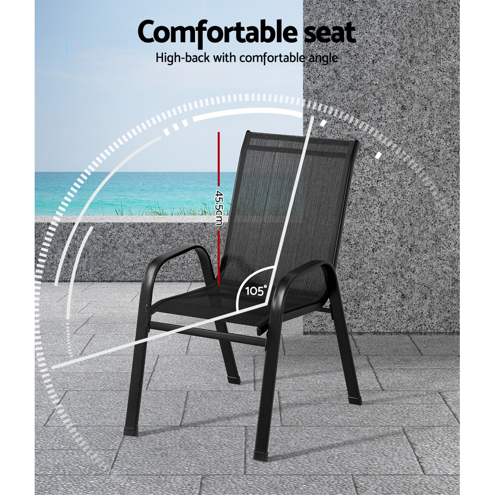 Gardeon Stackable Dining Chairs Multiple Colours view 4