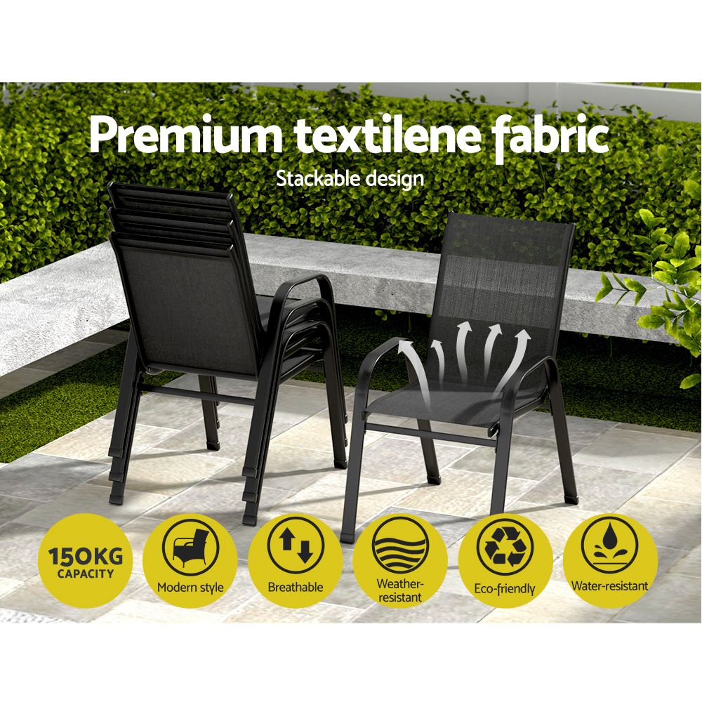 Gardeon Stackable Dining Chairs Multiple Colours view 5