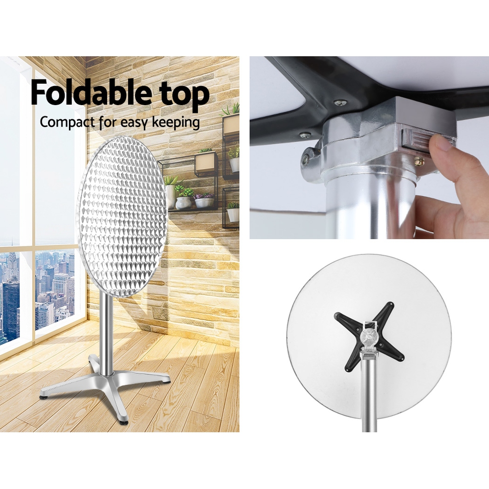 Gardeon Adjustable Aluminium Bar Table 70-110cm view 4
