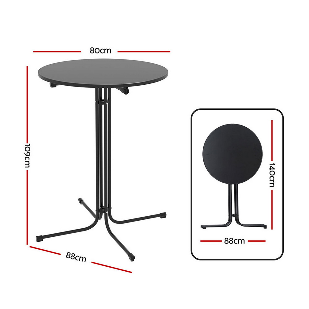 Gardeon Folding Round Bar Table 109cm view 2