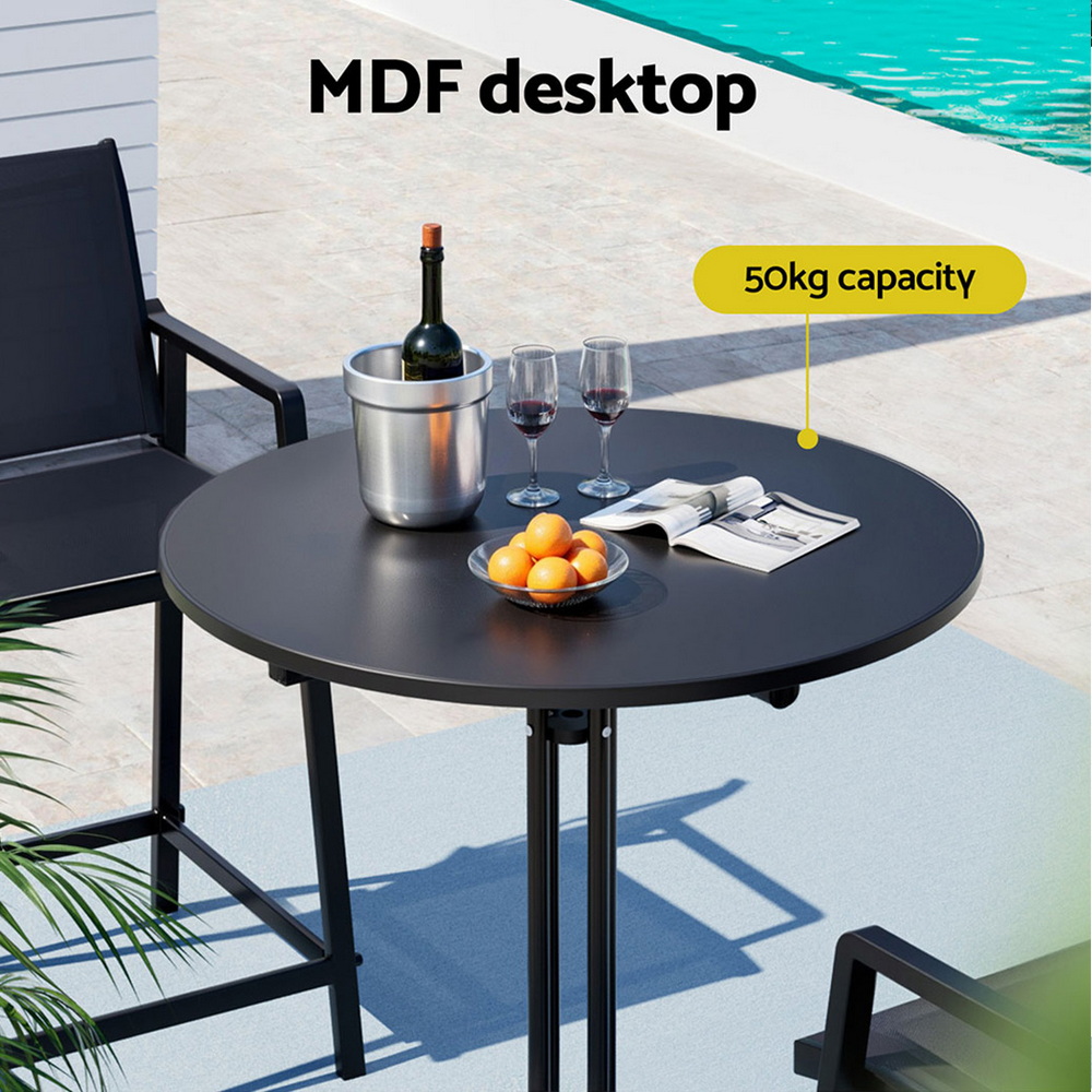 Gardeon Folding Round Bar Table 109cm view 4