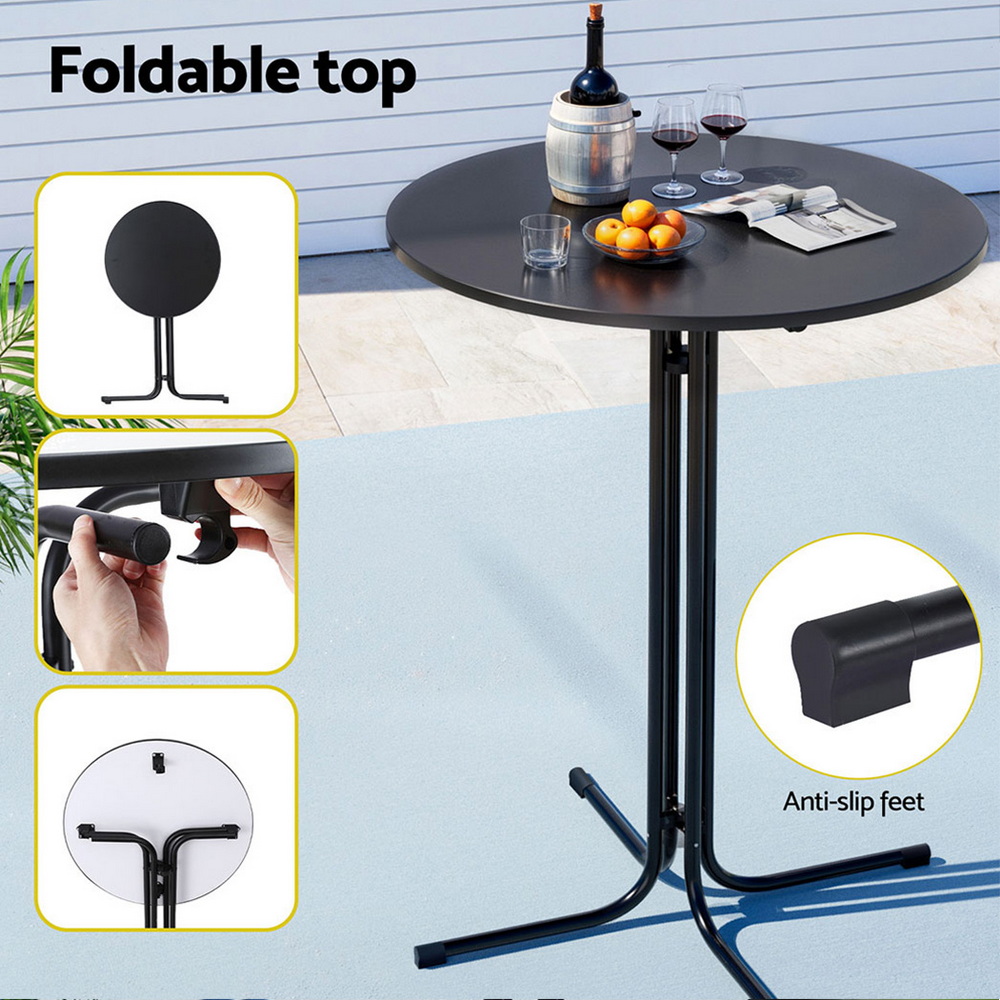 Gardeon Folding Round Bar Table 109cm view 5