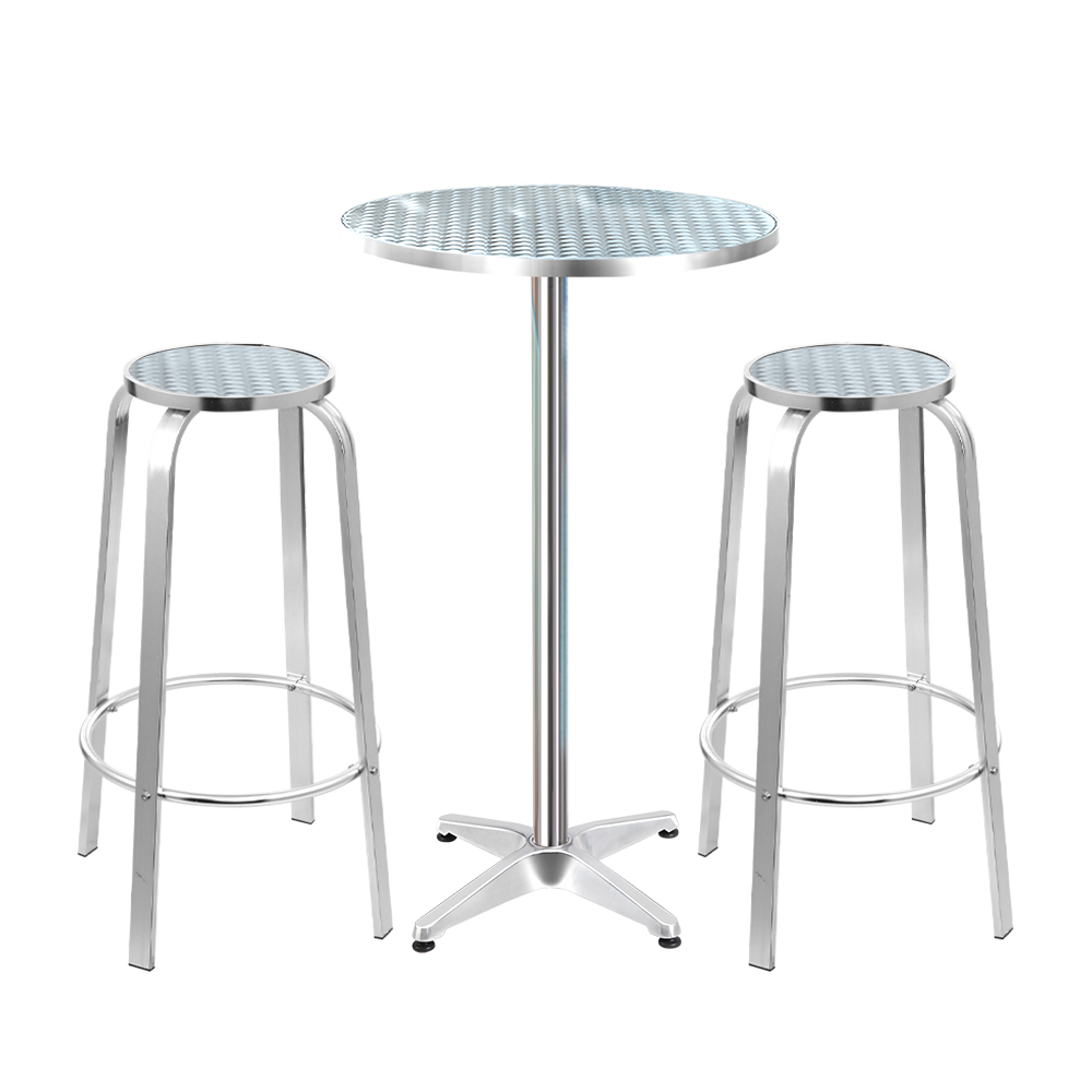 Gardeon 3 Piece Round Adjustable Bar Set