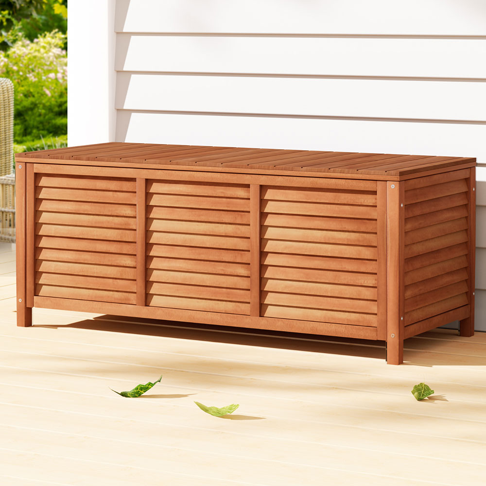 Gardeon Wooden 210L Storage Bench Box Seat