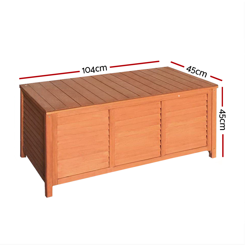 Gardeon Wooden 210L Storage Bench Box Seat view 2