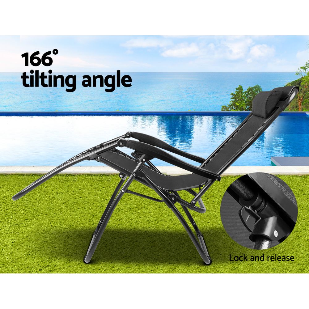 Gardeon Zero Gravity Chair Adjustable Recliner Folding view 4