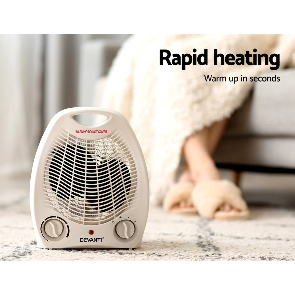 Devanti Electric Fan Heater 3 Modes Compact view 5