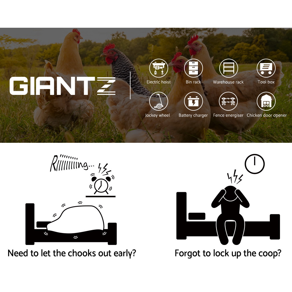 Giantz Automatic Chicken Coop Door Opener view 3