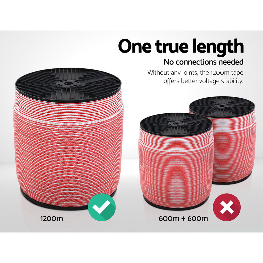 Giantz Electric Fence Poly Tape, 1200m or 2000m view 3