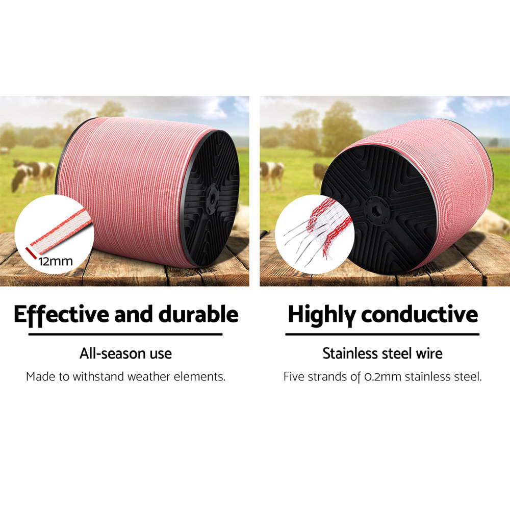 Giantz Electric Fence Poly Tape, 1200m or 2000m view 5