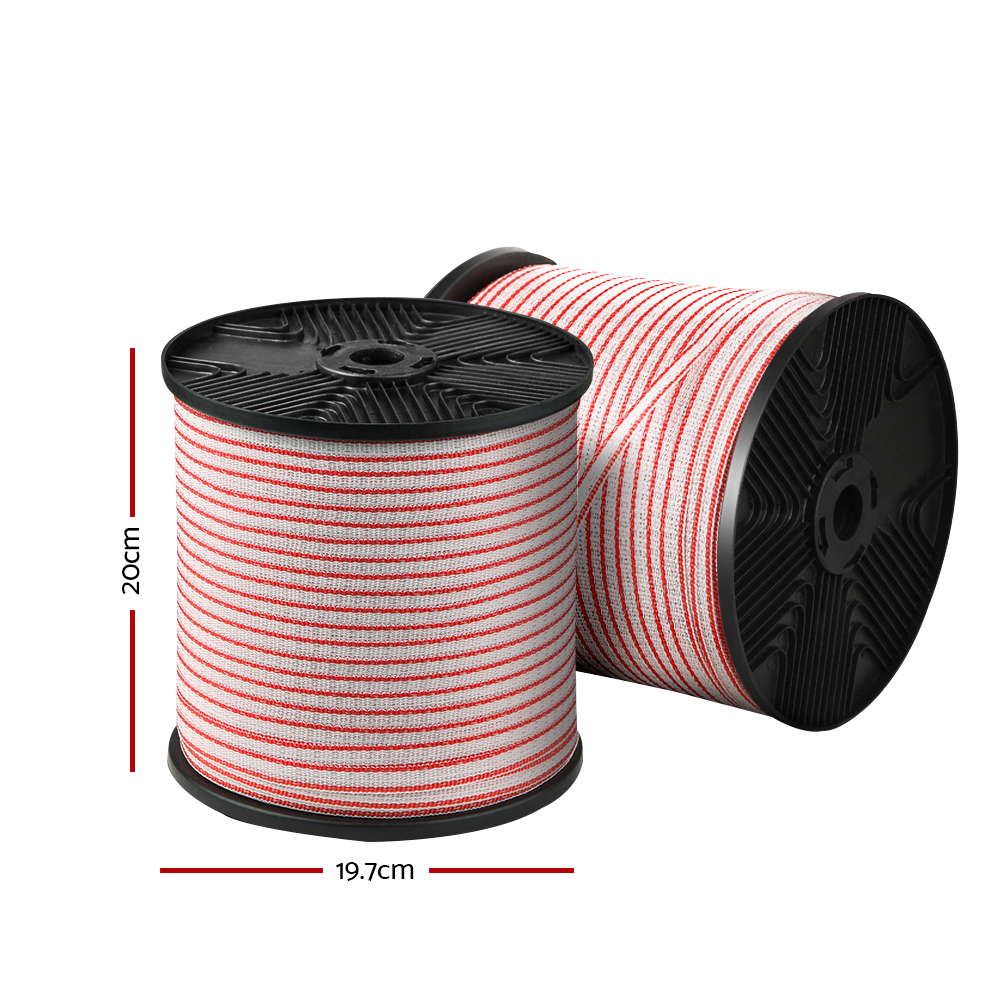 Giantz Electric Fence Poly Tape 400m with Insulators view 2