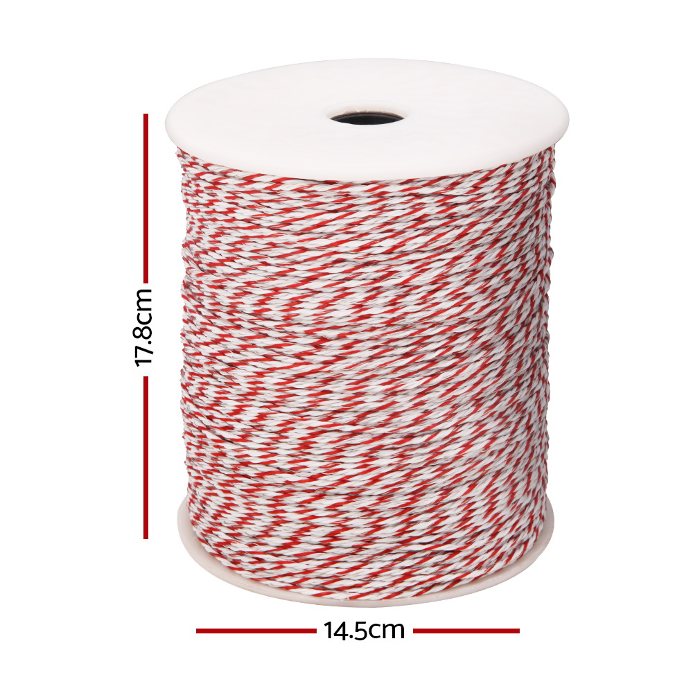 Giantz Electric Fence Poly Wire 500m with Insulators view 2