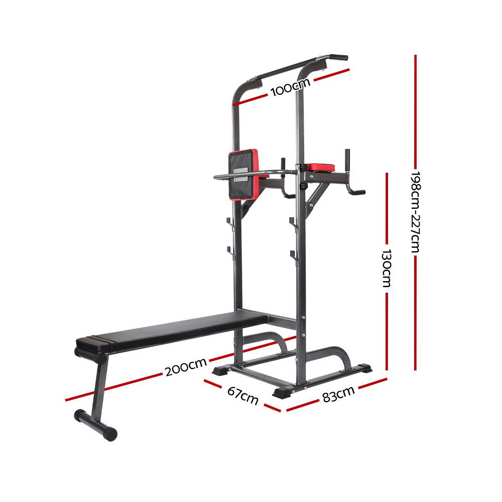 Everfit Weight Bench with Chin Up Bar 8-in-1 380kg view 2
