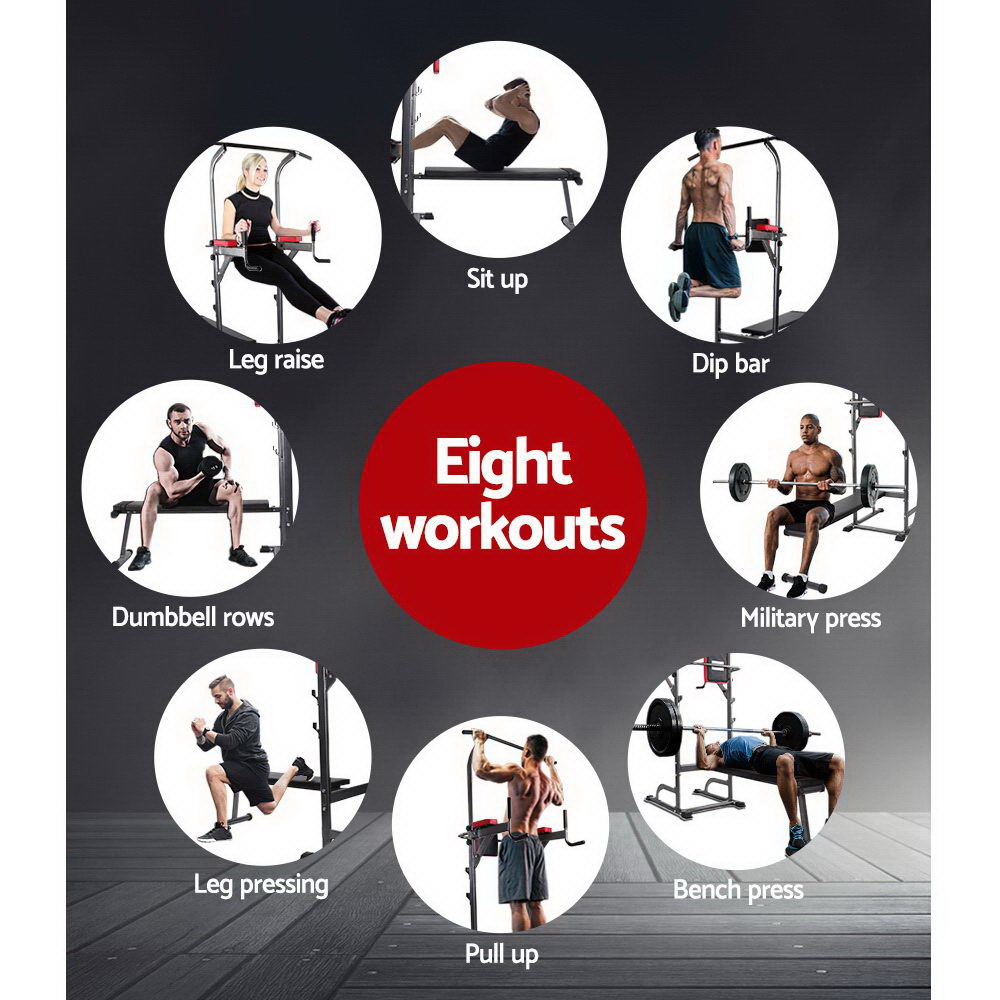Everfit Weight Bench with Chin Up Bar 8-in-1 380kg view 4