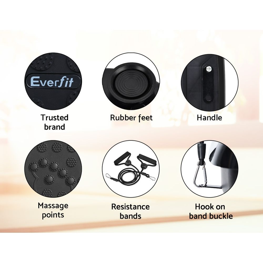 Everfit Compact Vibration Machine with Resistance Rope view 5
