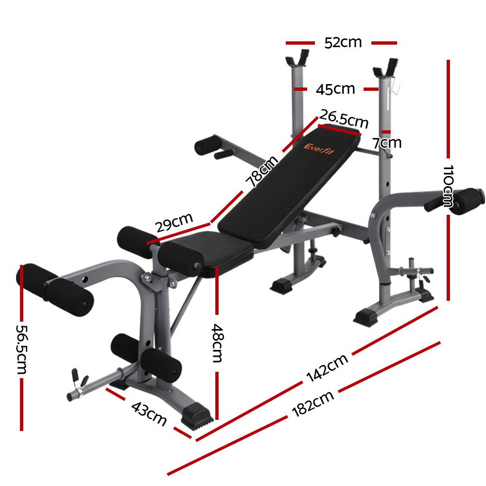 Everfit Weight Bench 8-in-1 Adjustable Station 200kg view 2