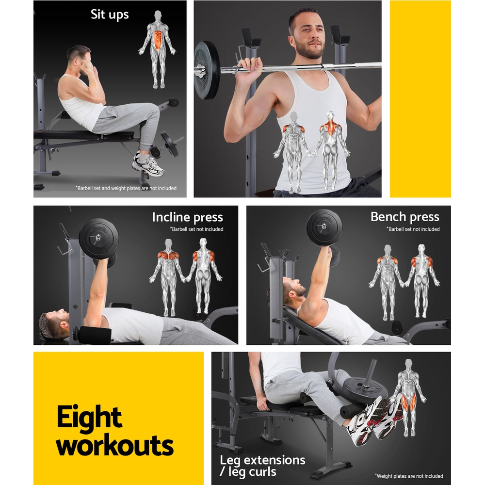 Everfit Weight Bench 8-in-1 Adjustable Station 200kg view 4