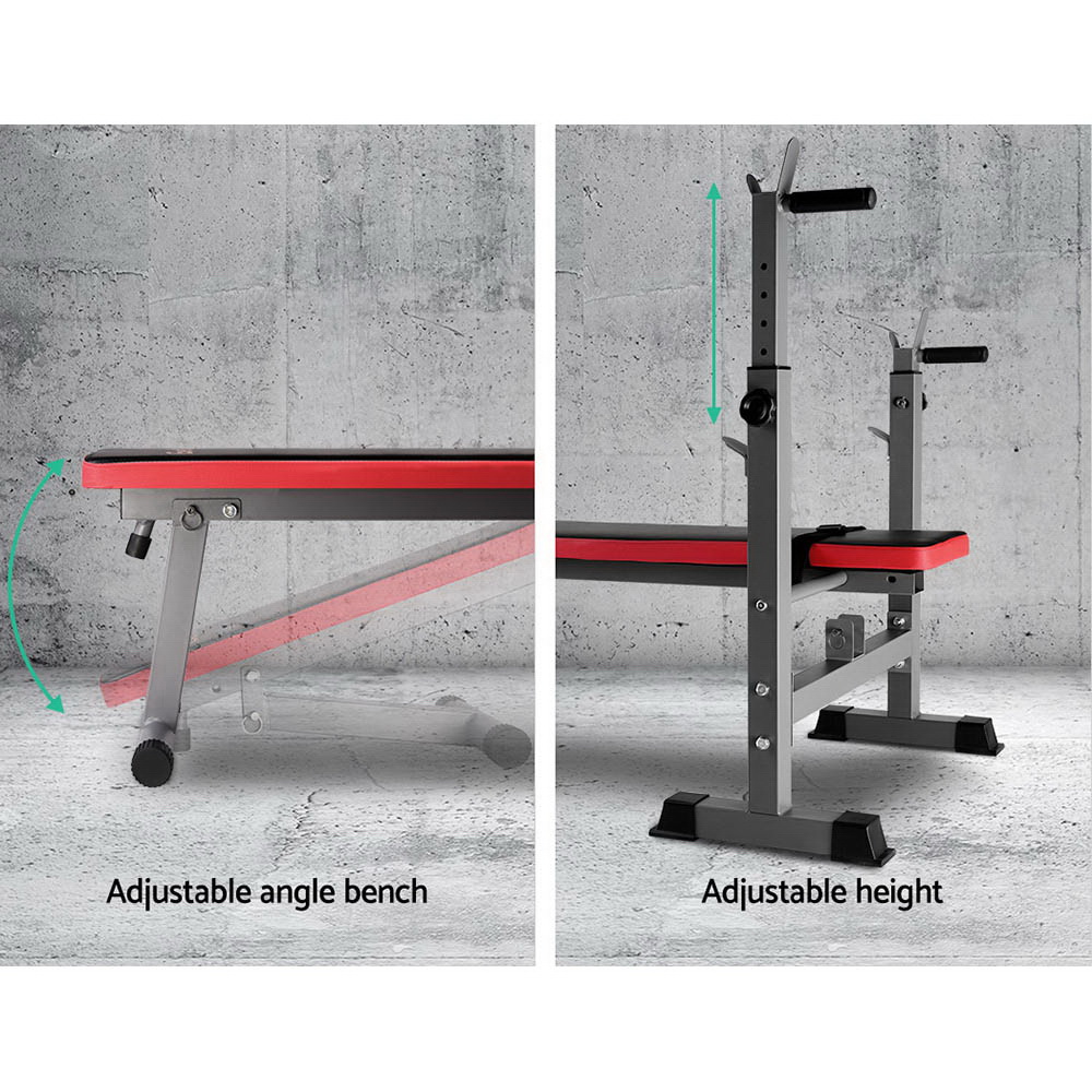 Everfit Weight Bench with Squat Rack Decline 200kg view 3