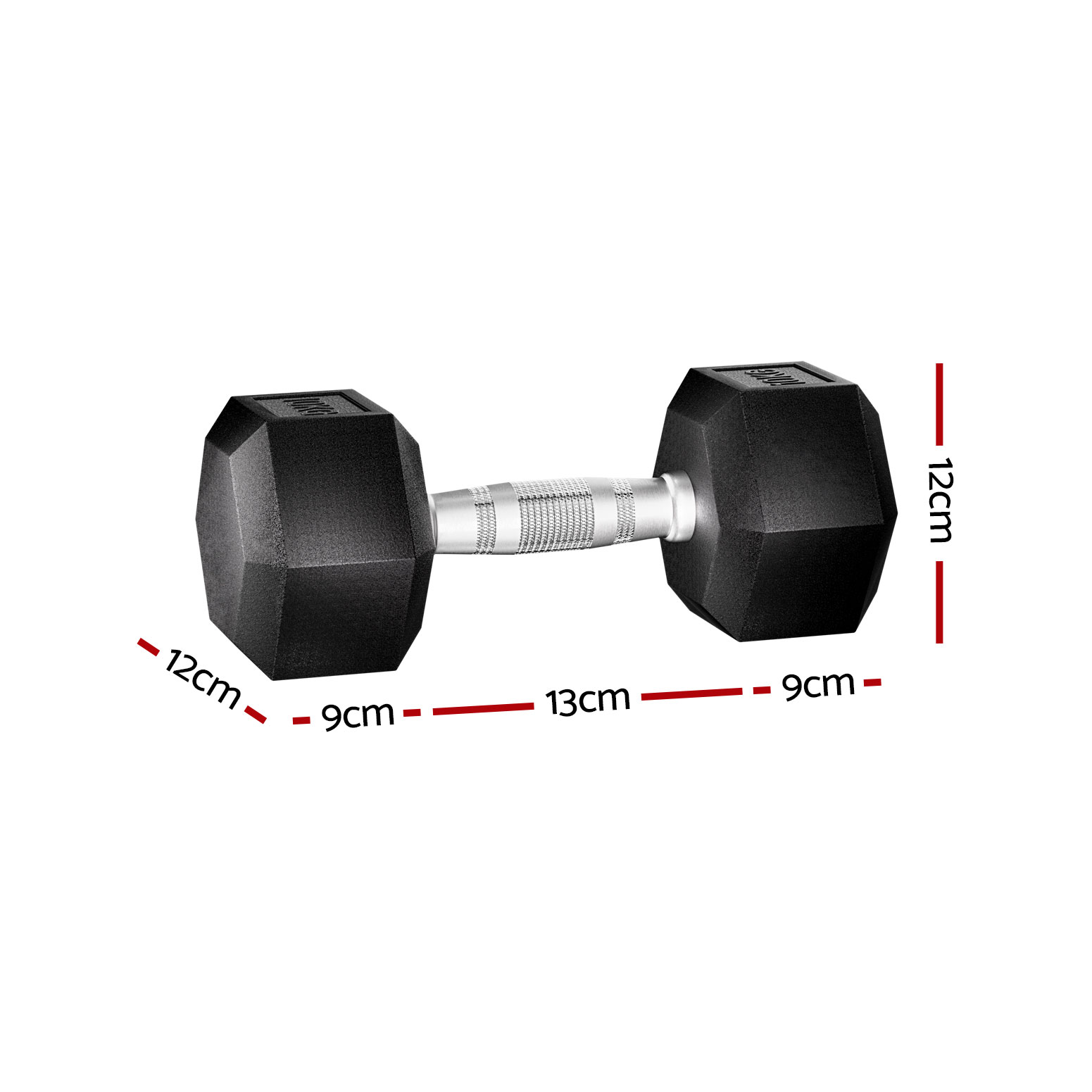 Everfit 20kg Hex Dumbbells Set 2x10kg for Home Gym view 2