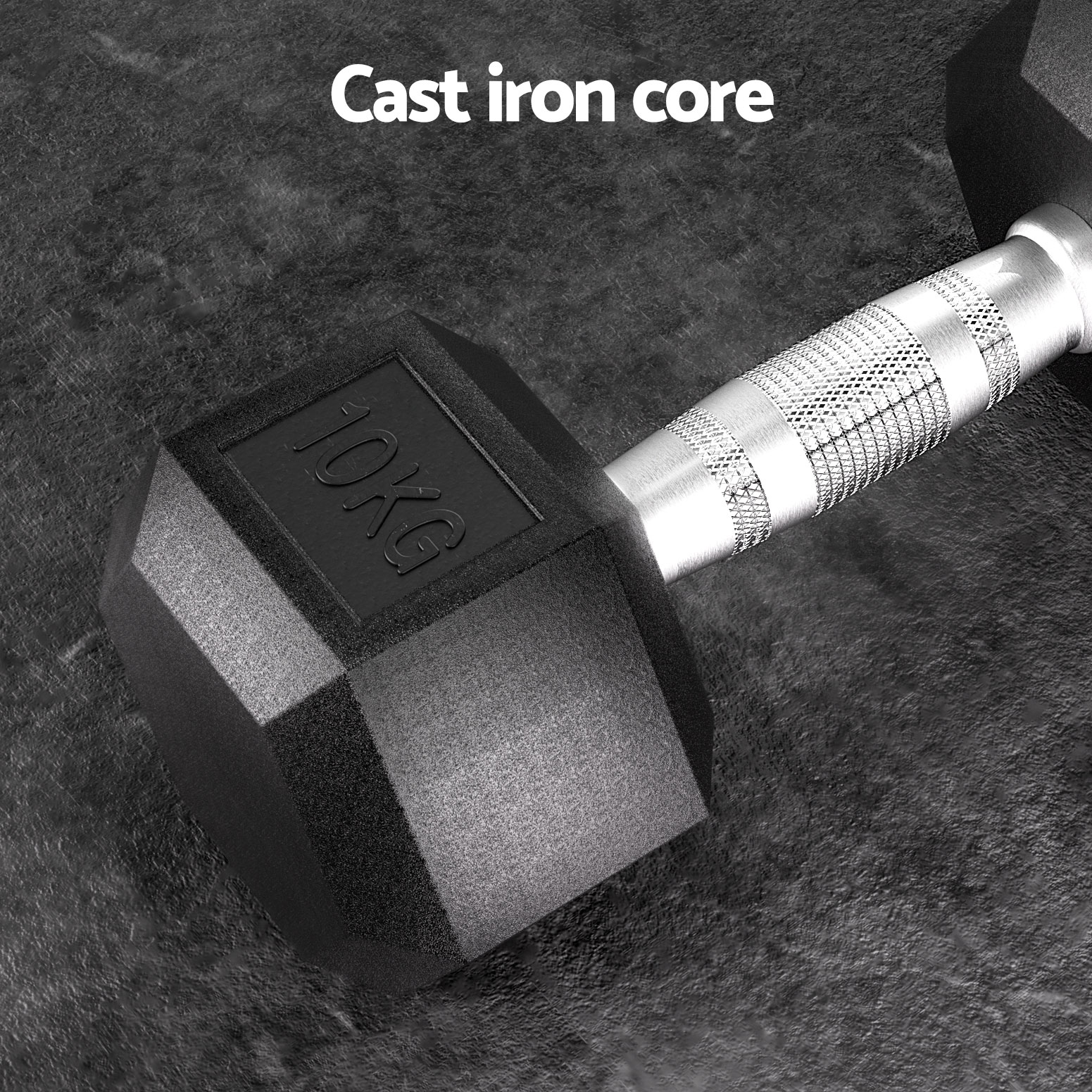 Everfit 20kg Hex Dumbbells Set 2x10kg for Home Gym view 4