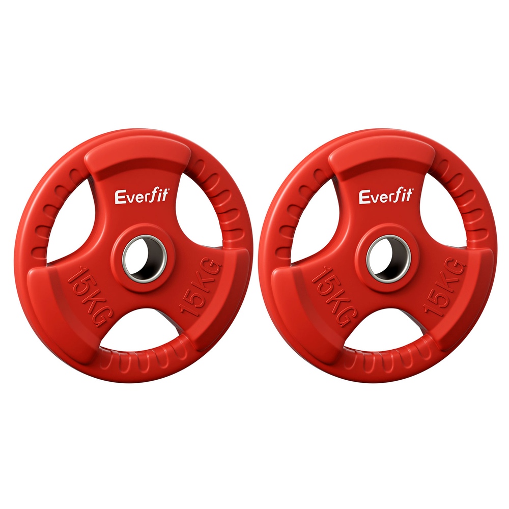 Everfit Olympic Weight Plates Set Pair Cast Iron view 3