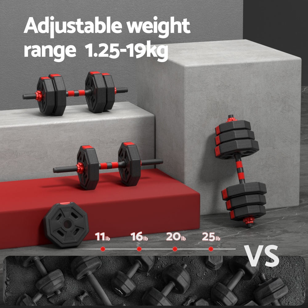 Everfit Adjustable Dumbbell Barbell Set 4-in-1, 20-40kg view 5
