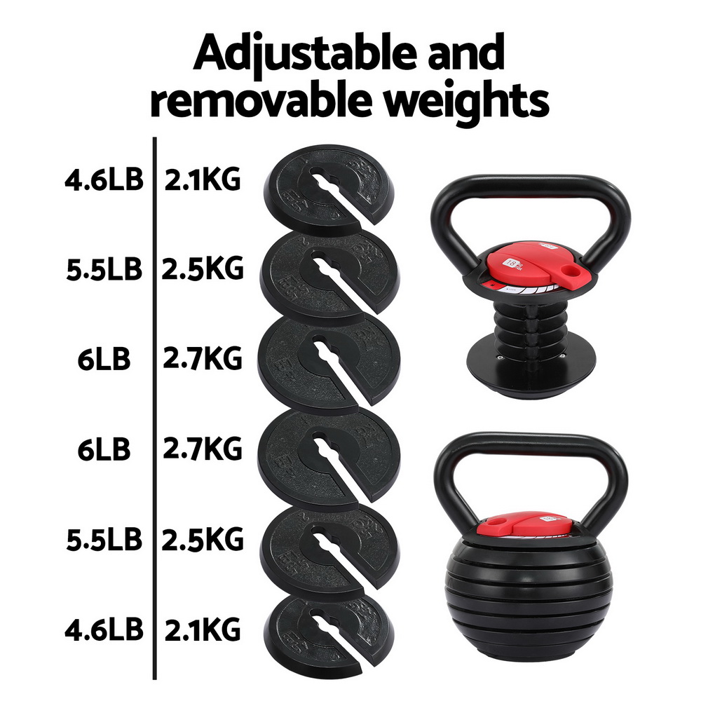 Everfit 18kg Adjustable Kettlebell Set with Quick Lock view 3