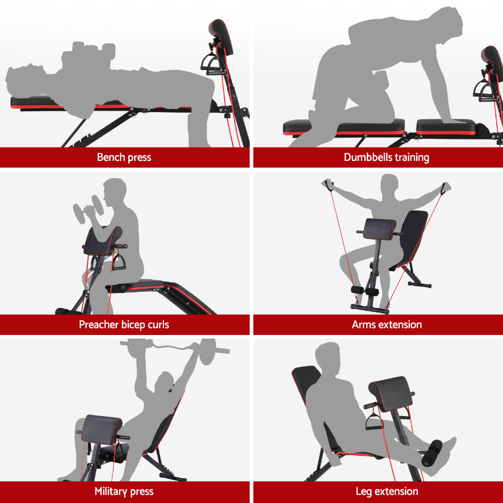Everfit Weight Bench Preacher Curl Stool 260kg Capacity view 5