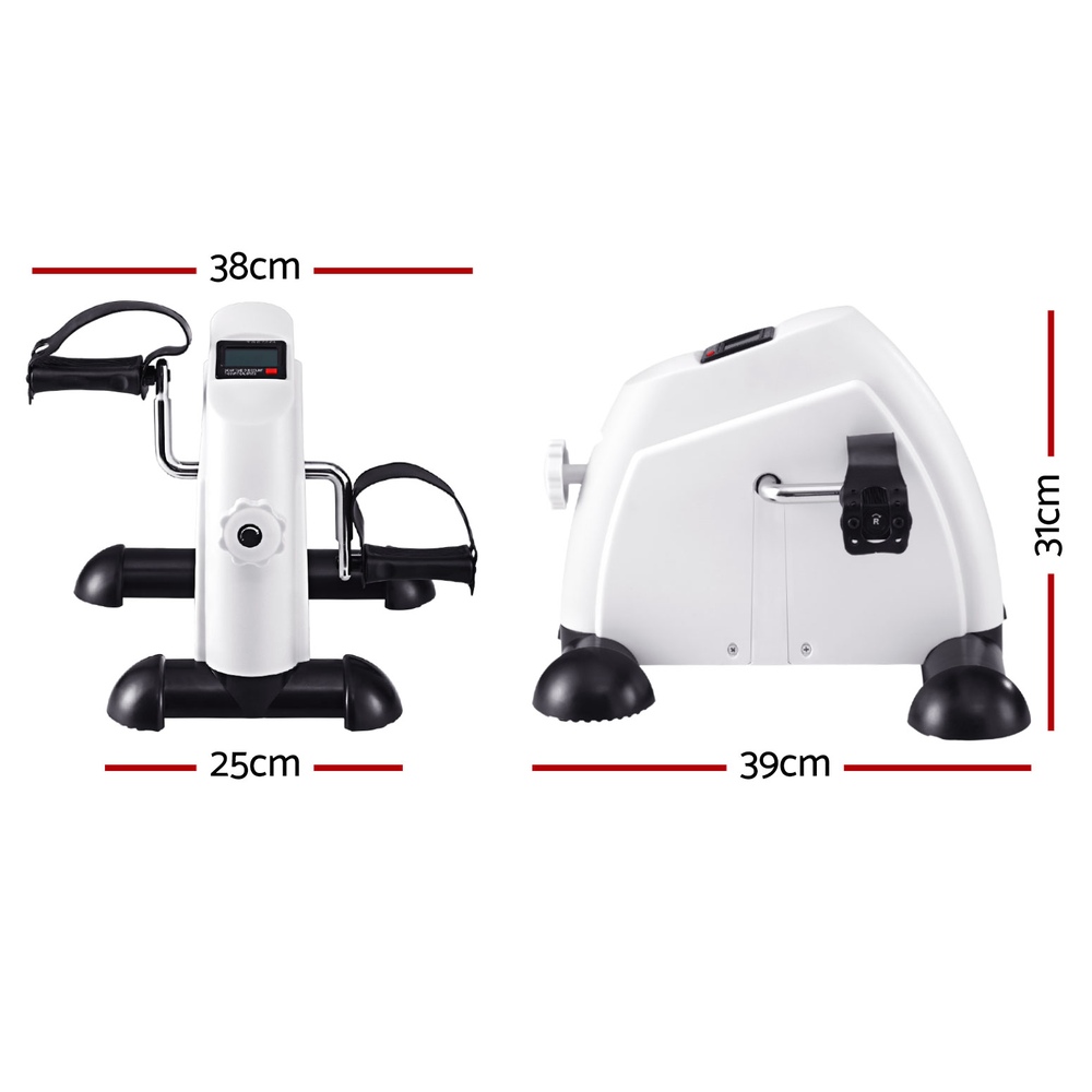 Everfit Pedal Exerciser Bike with Wide Pedals, White view 2