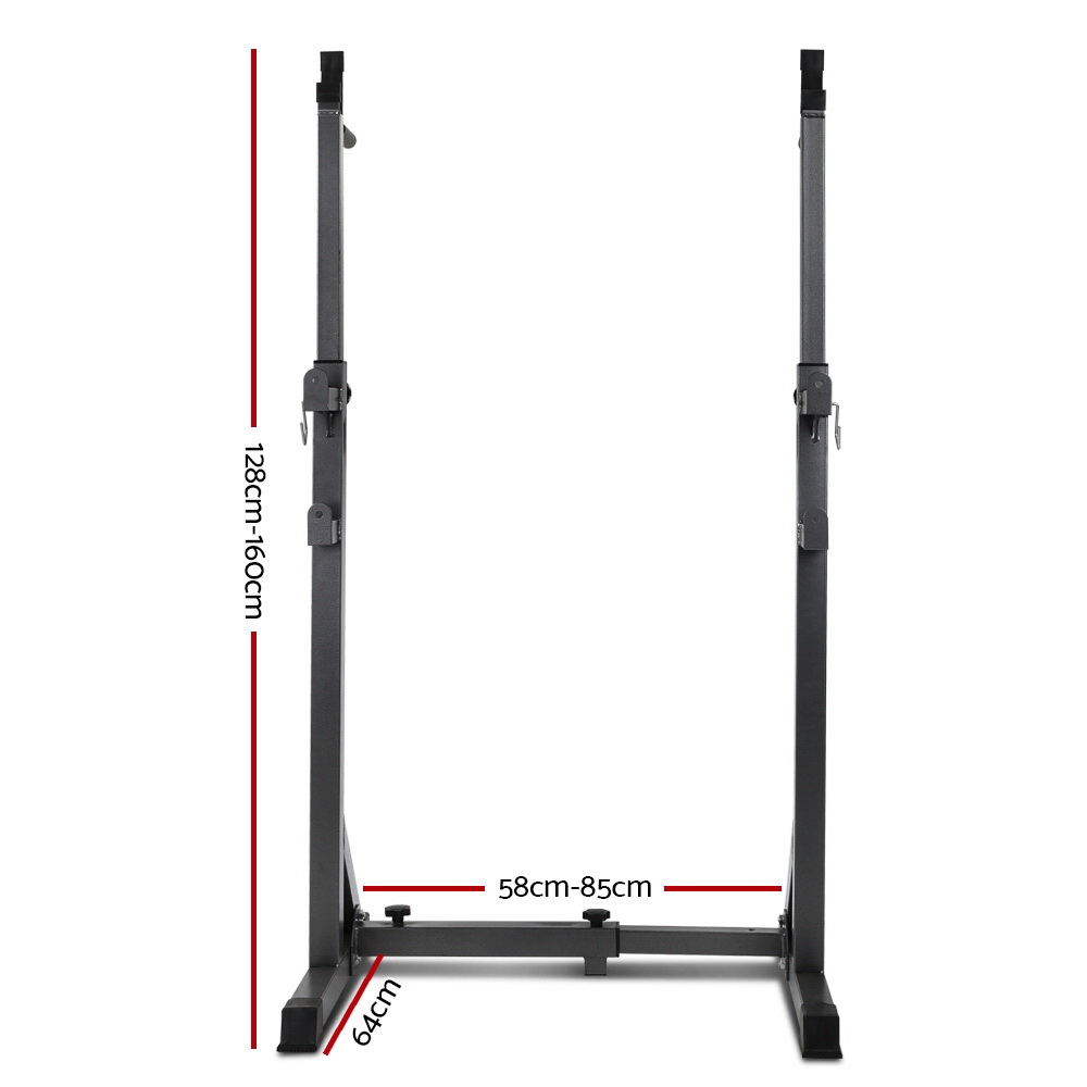Everfit Squat Rack Stand Set Adjustable Height 300kg view 2