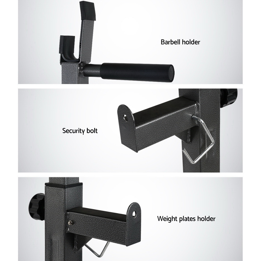 Everfit Squat Rack Stand Set Adjustable Height 300kg view 5